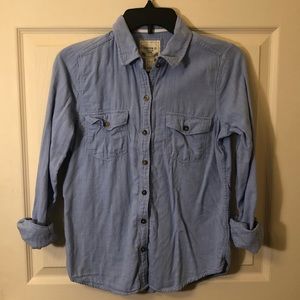 Forever 21 blue button up shirt
